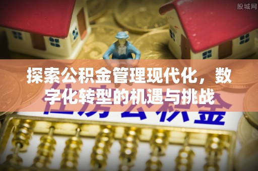 宿豫探索公积金管理现代化，数字化转型的机遇与挑战
