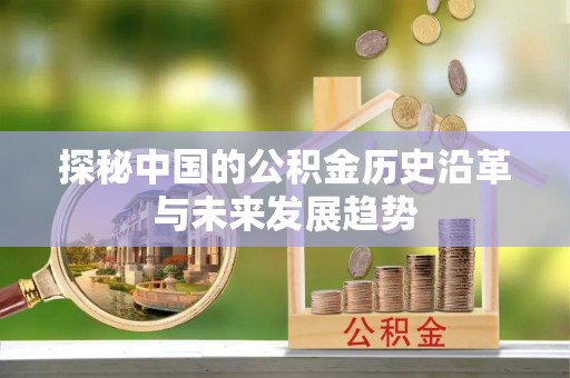 宿豫探秘中国的公积金历史沿革与未来发展趋势
