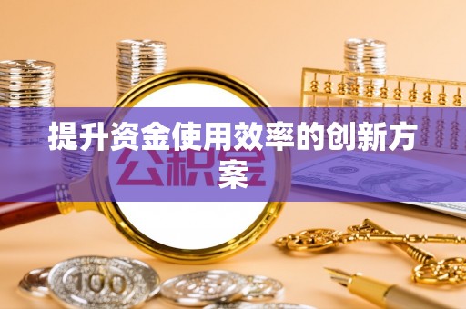 宿豫提升资金使用效率的创新方案